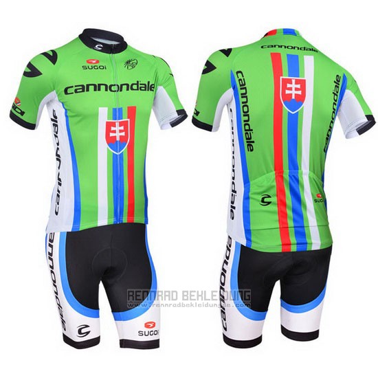 2013 Fahrradbekleidung Cannondale Champion Slowakische Republik Trikot Kurzarm und Tragerhose - zum Schließen ins Bild klicken